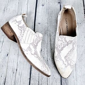 LUCKY BRAND | Lenci snakeskin leather ankle boots